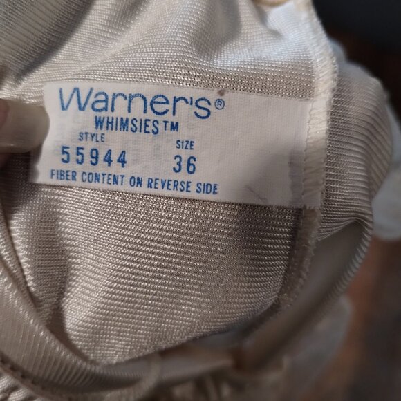 Vintage Warners Whimsies BEIGE Teddy Bodysuit Size 36 Antron III Nylon USA - Picture 10 of 10